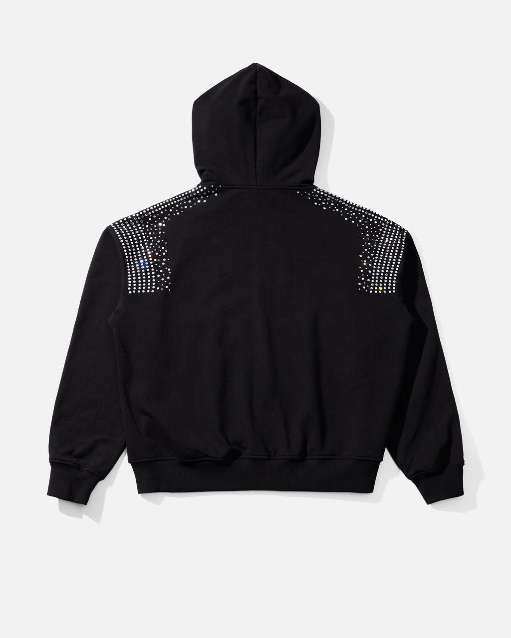 Rhinestone Embellished Signature Zipped Hoodie