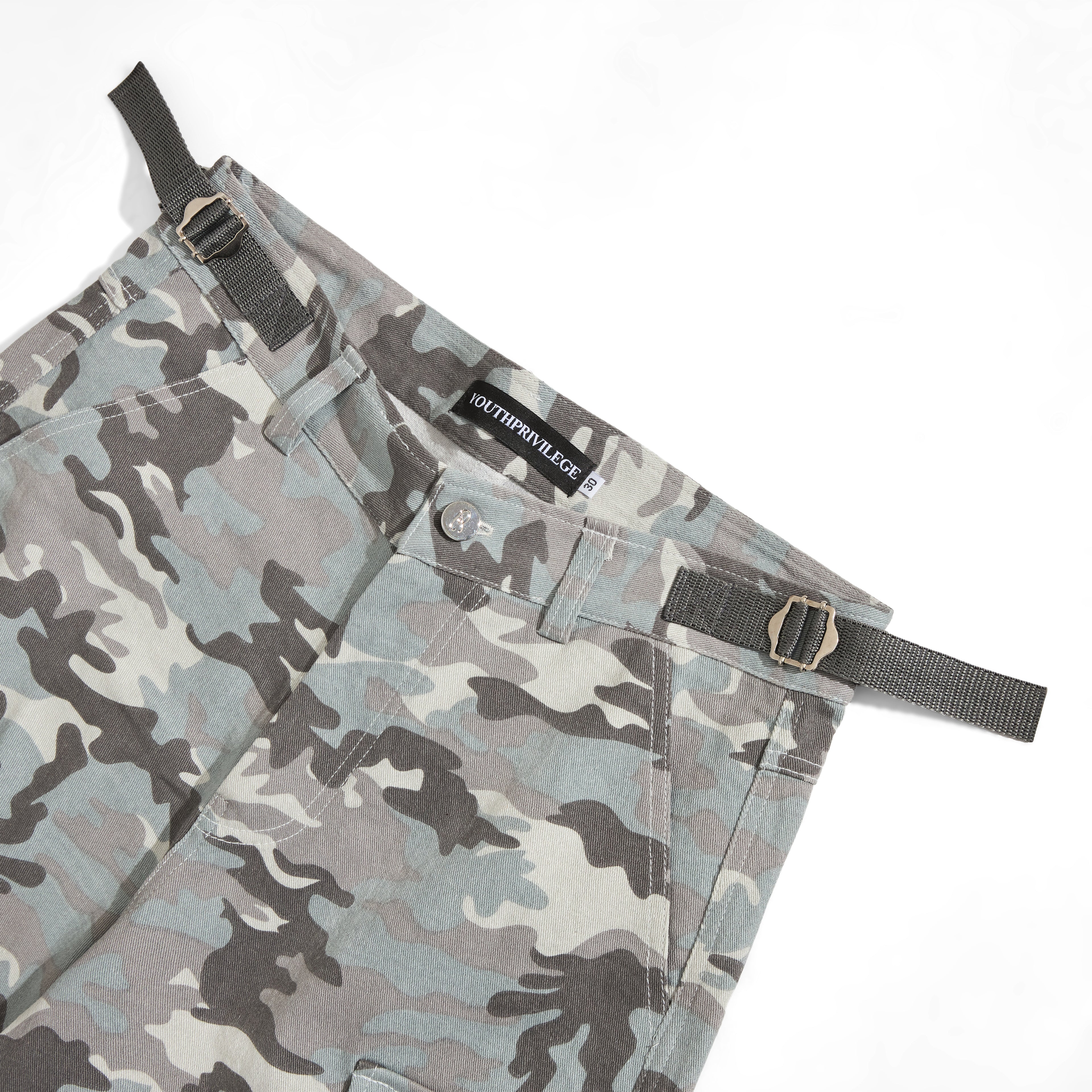 YPBlank Camo Shorts (White)