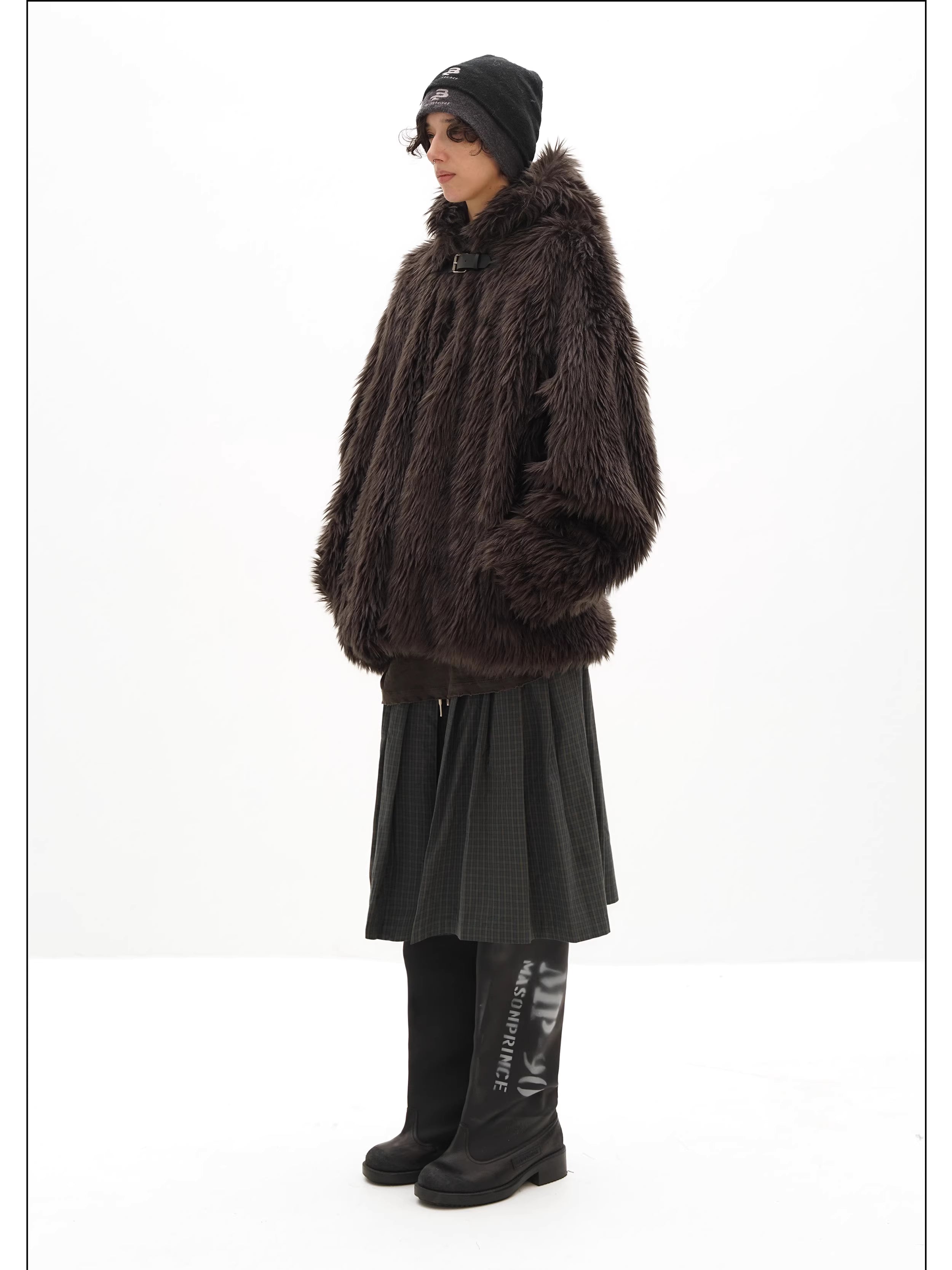 Fur Winter Atmosphere Plush Hooded Jacket - Mason Prince