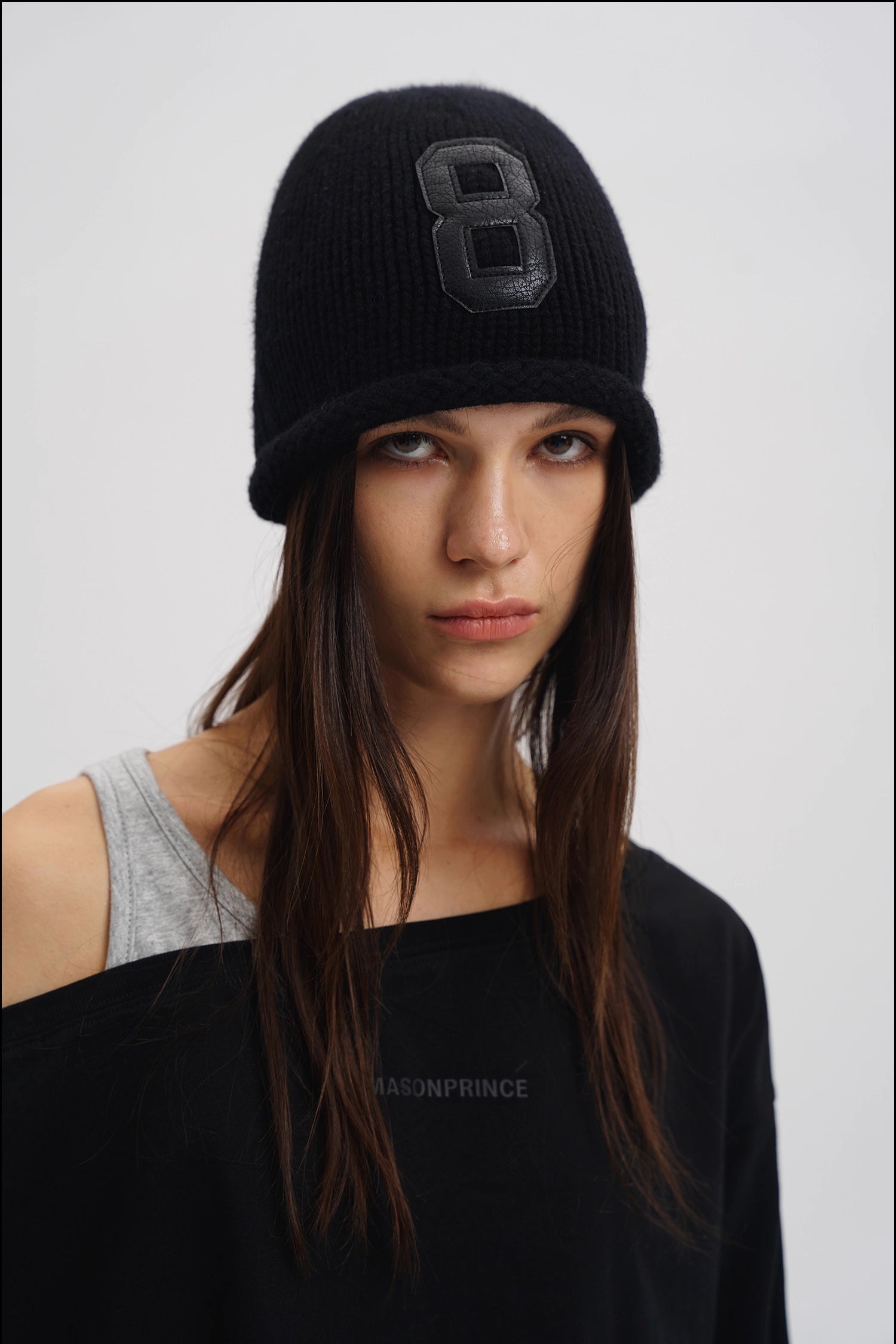 Vintage-inspired wool beanie with rolled brim - Mason Prince