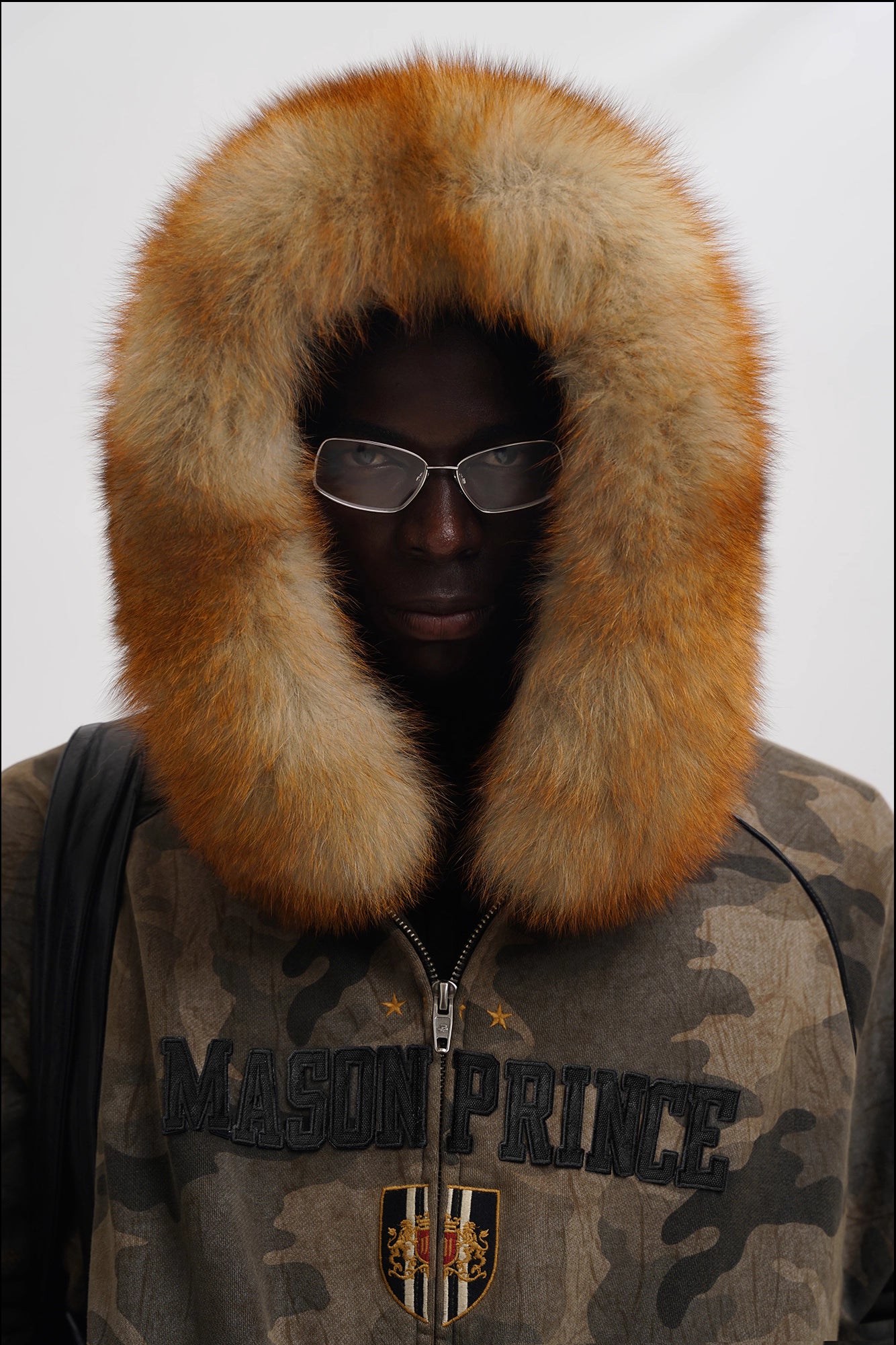 Camouflage Tracksuit Coat with Fur Collar - Mason Prince