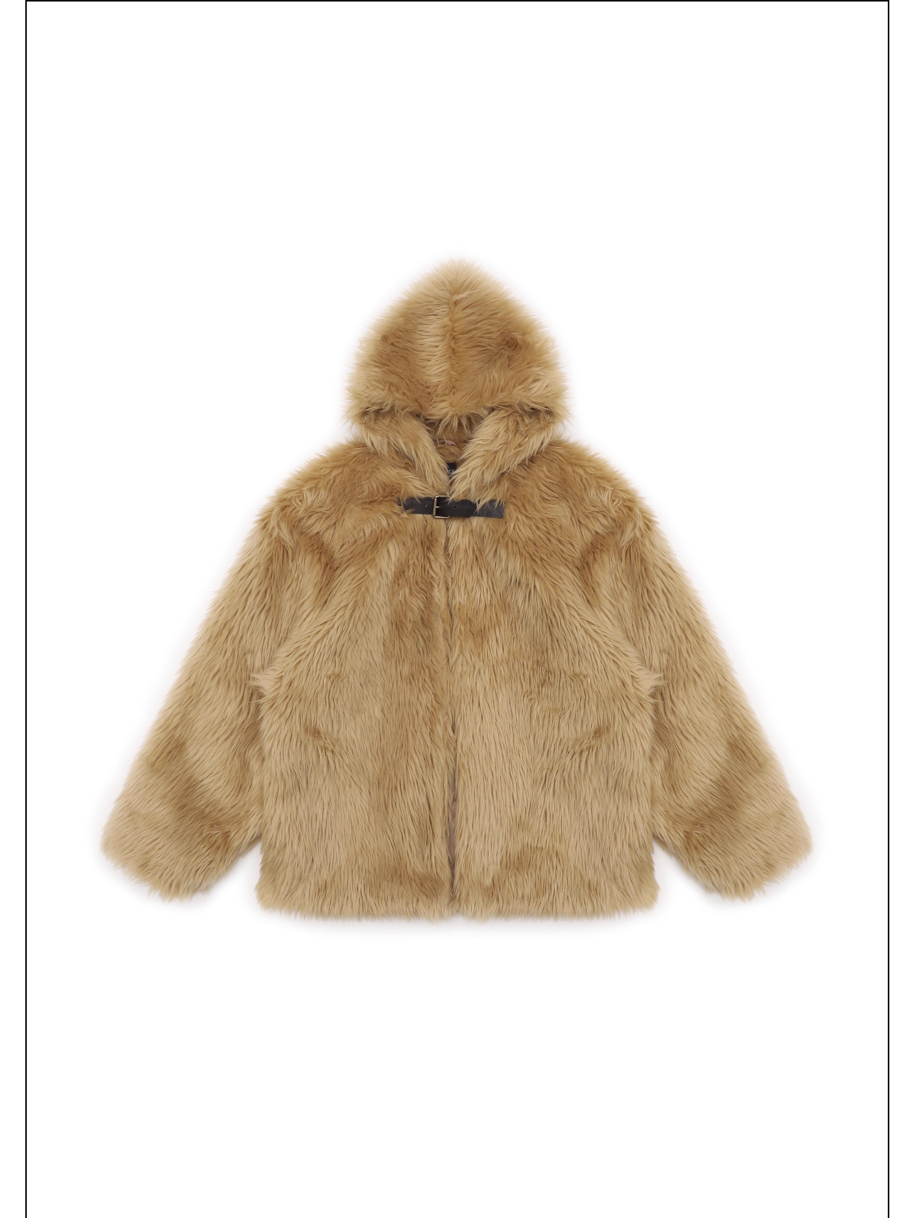 Fur Winter Atmosphere Plush Hooded Jacket - Mason Prince