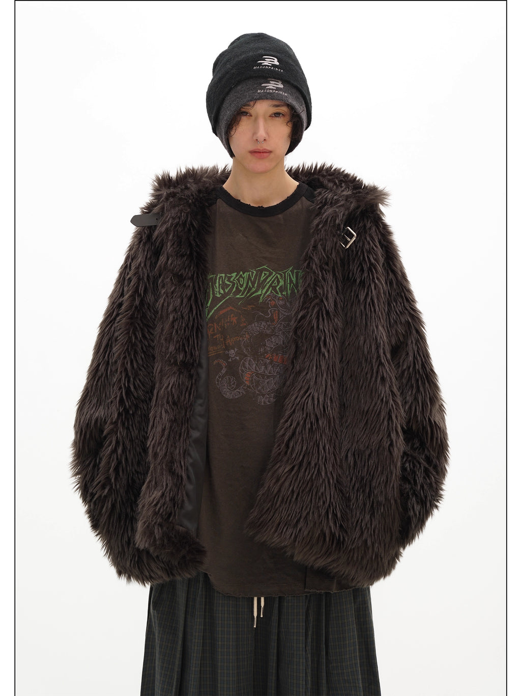 Fur Winter Atmosphere Plush Hooded Jacket - Mason Prince