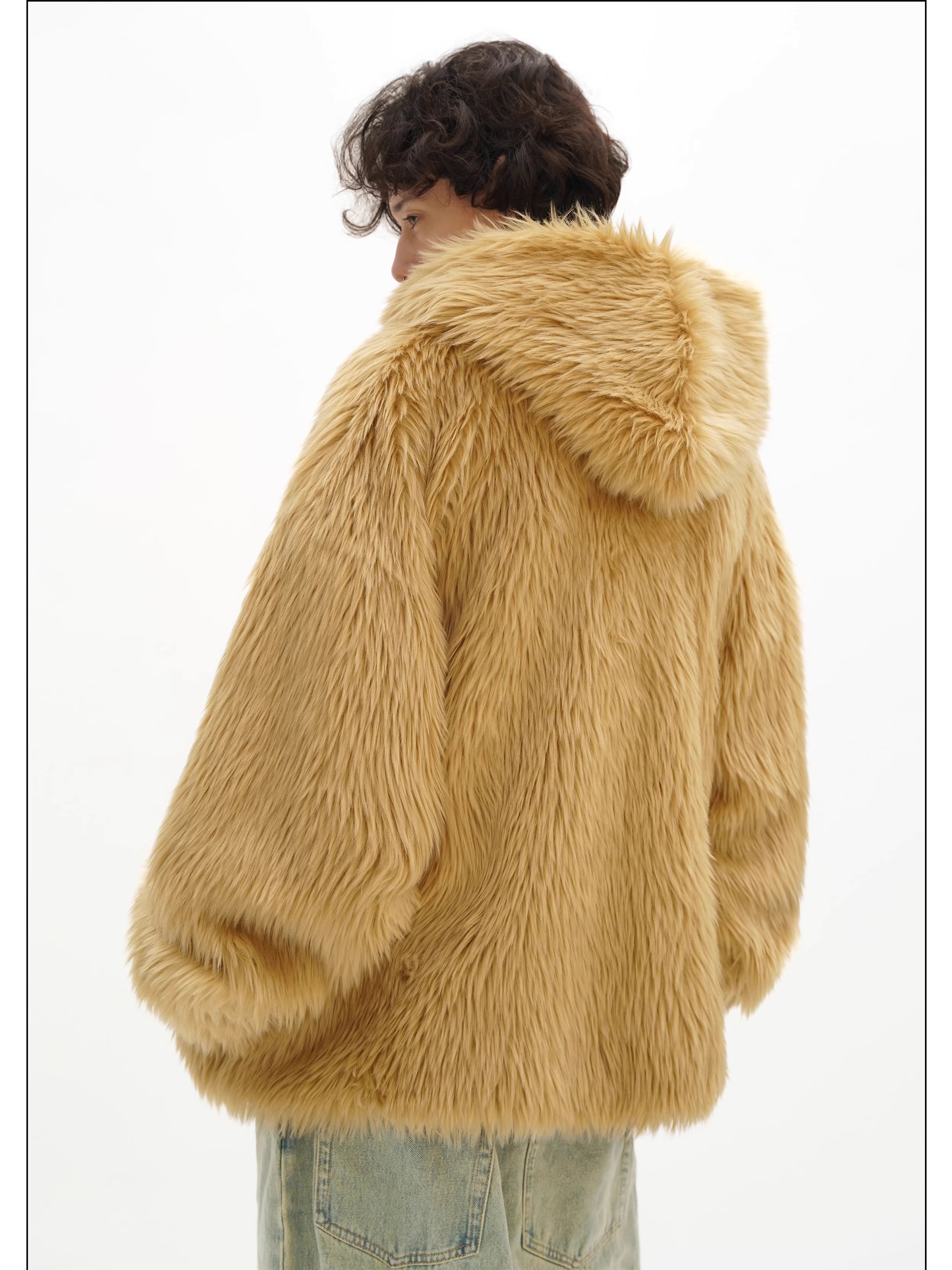Fur Winter Atmosphere Plush Hooded Jacket - Mason Prince