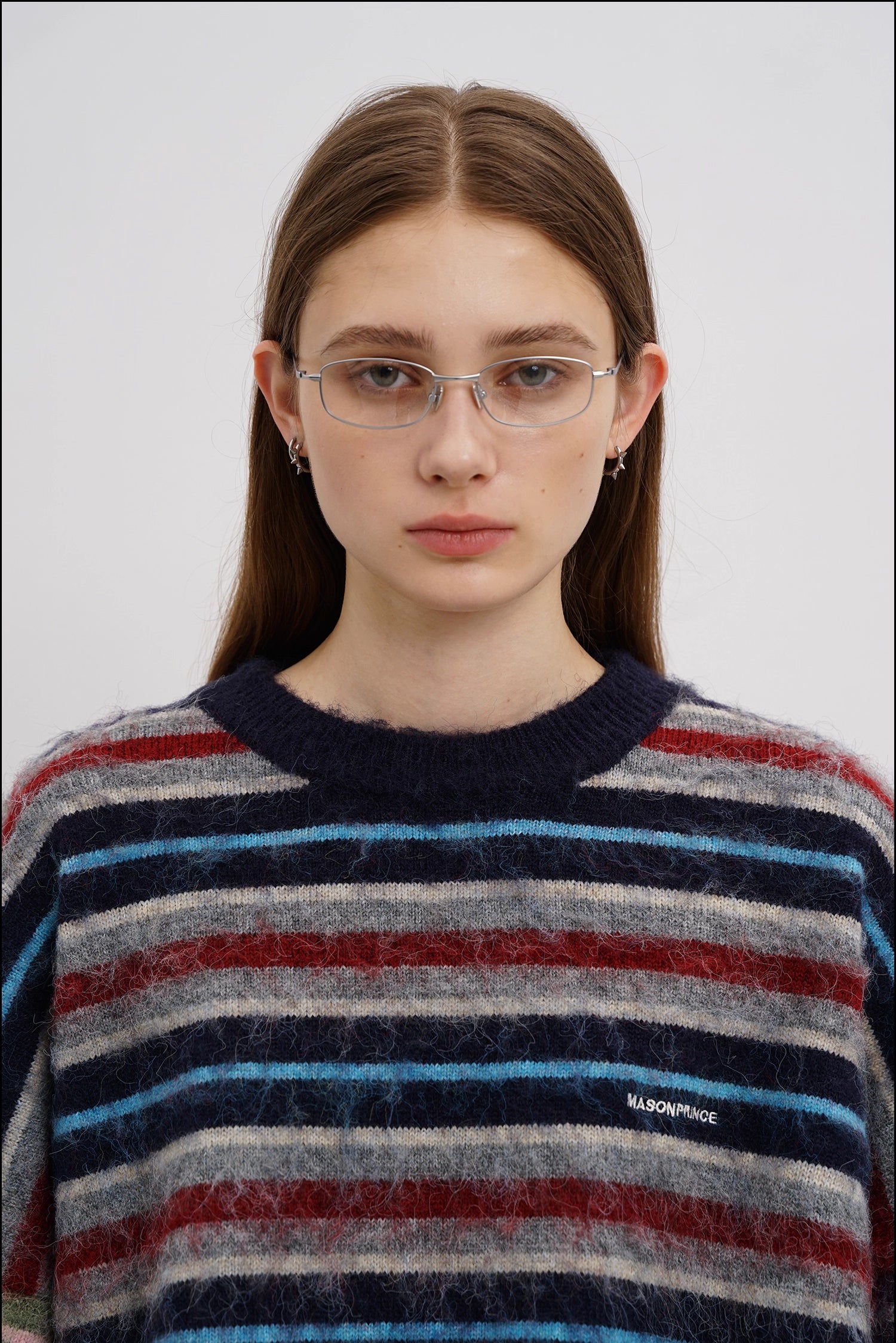 Striped Wool Classic Crew Neck Sweater - Mason Prince