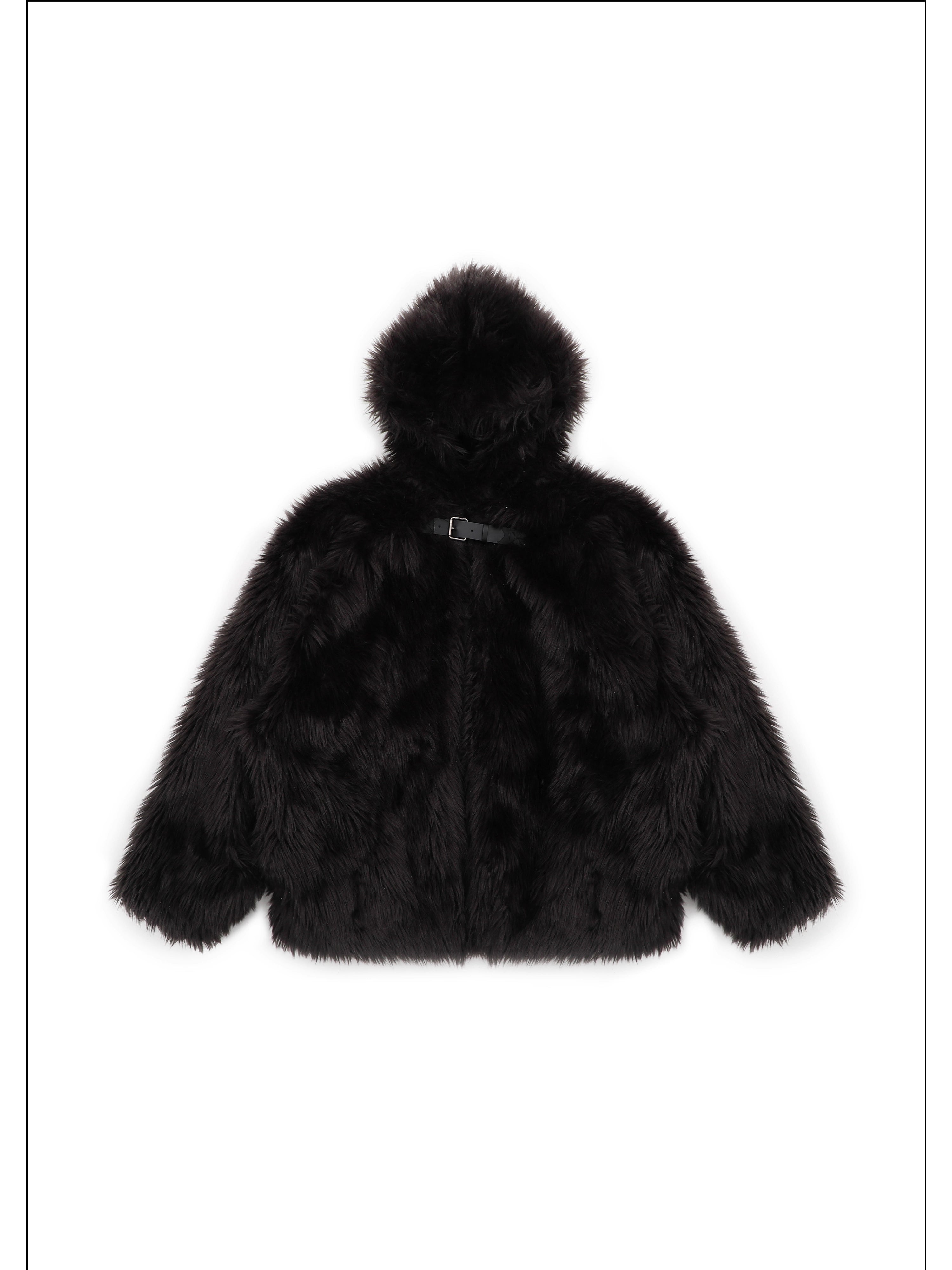 Fur Winter Atmosphere Plush Hooded Jacket - Mason Prince
