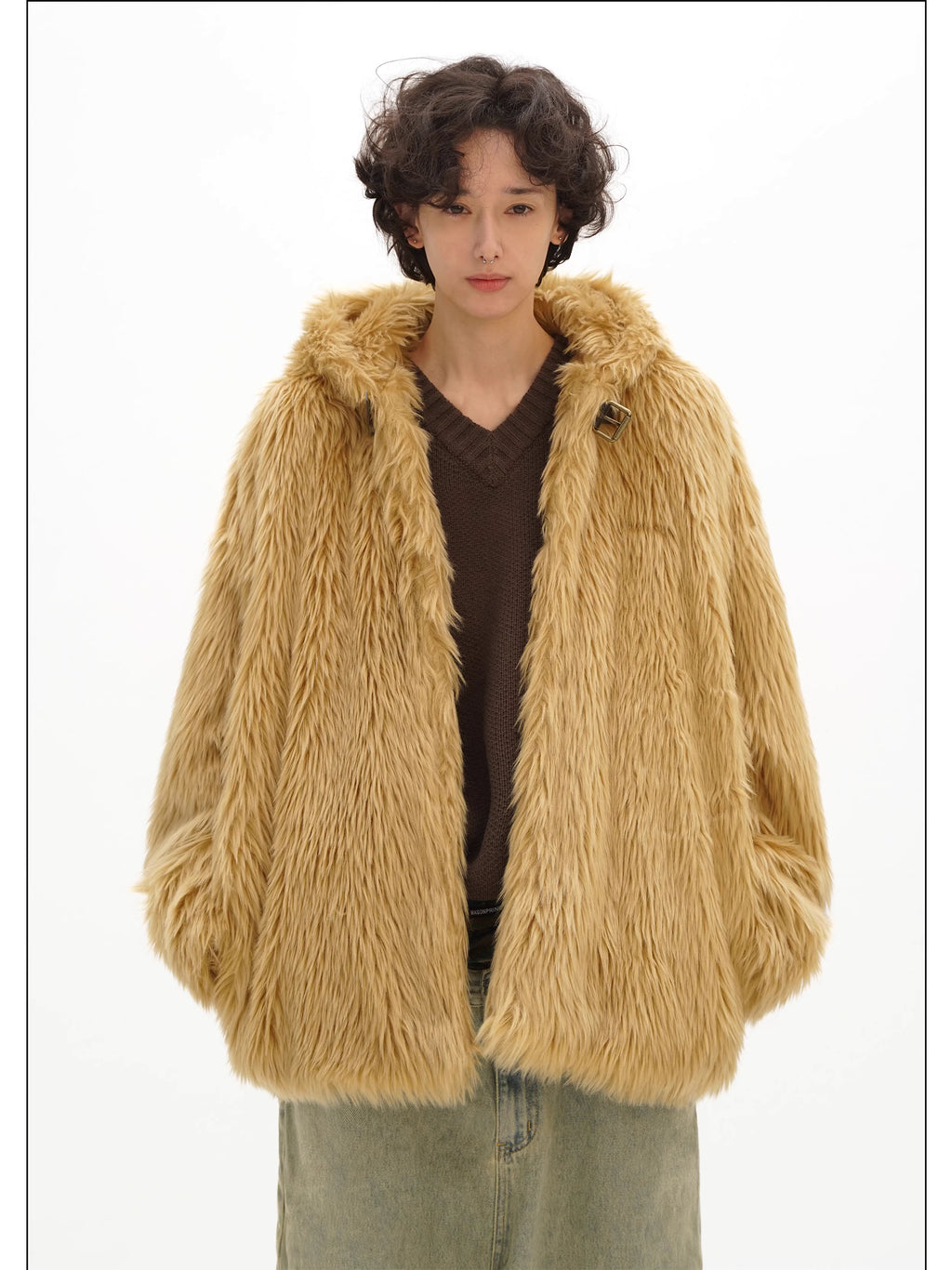 Fur Winter Atmosphere Plush Hooded Jacket - Mason Prince