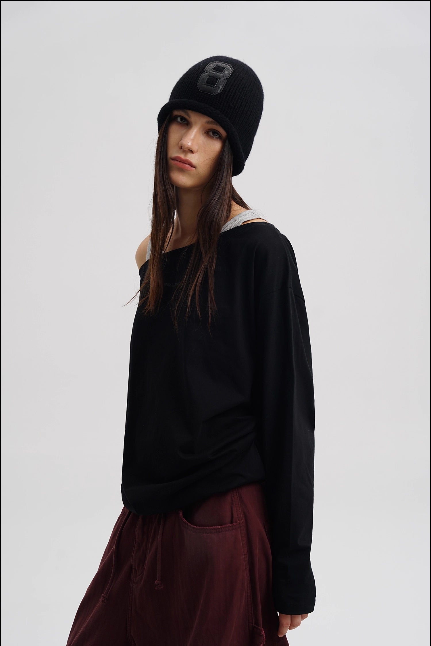 Vintage-inspired wool beanie with rolled brim - Mason Prince