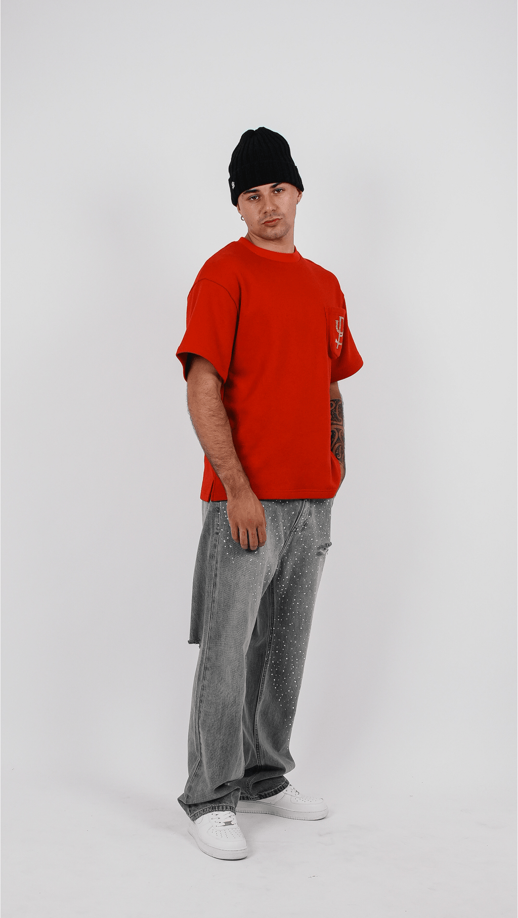 YP CLASSIC T-SHIRT POCKET LOGO RHINESTONE