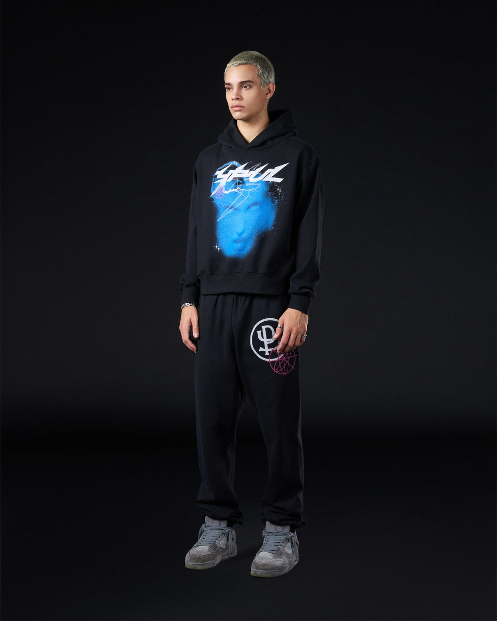 YP HOODIE BAD FACE MAN PRINTED LOGO