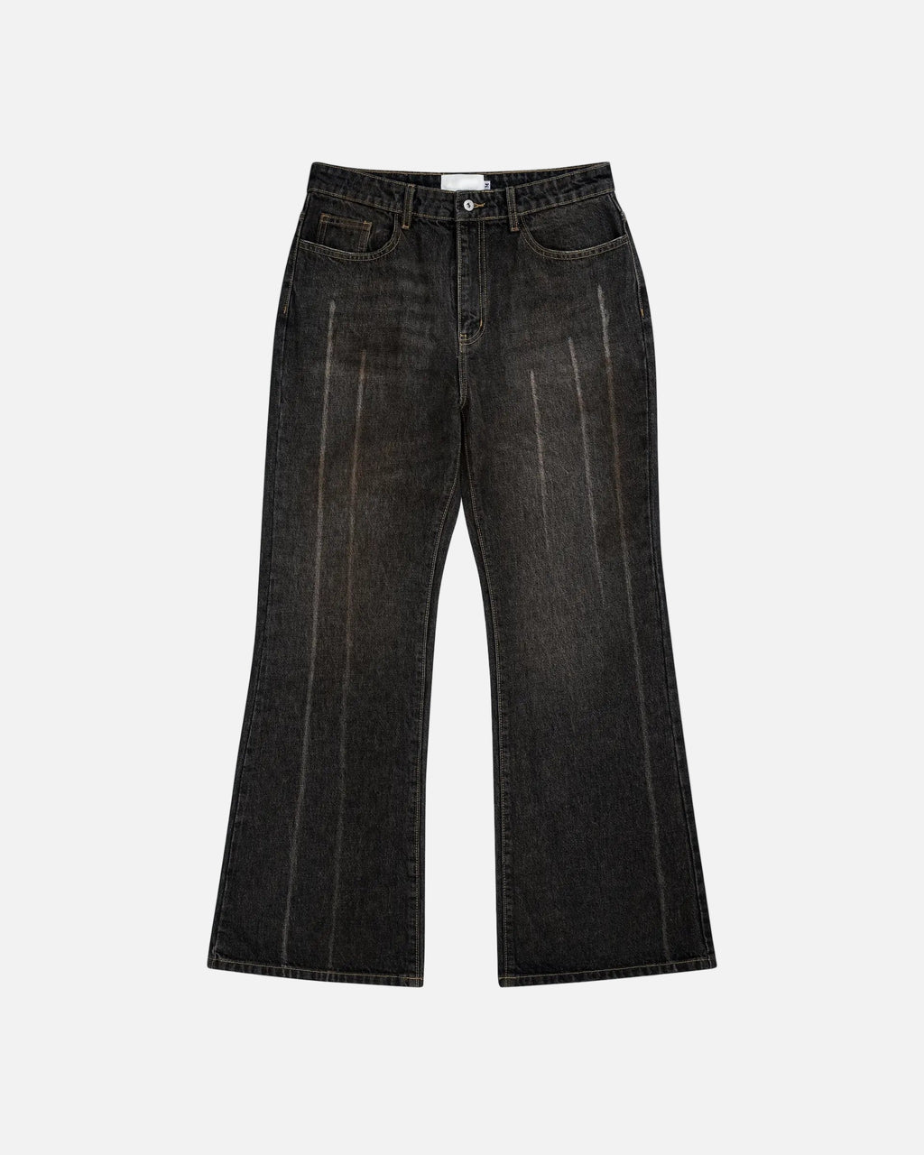 Black Flared Fit Denim Jeans